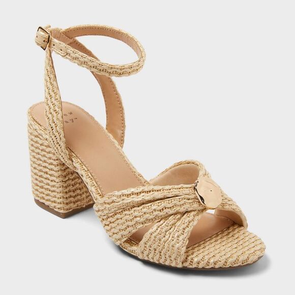 A New Day Shoes - Women’s Bibi Heels with Memory Foam Insole - A New Day Natural 8.5